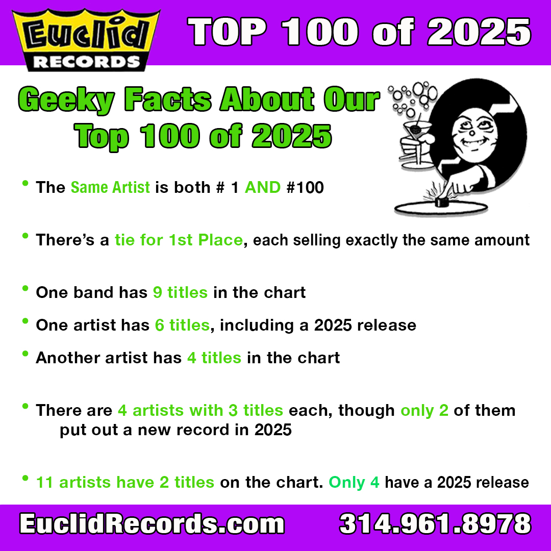 The Top 100 Bestsellers at Euclid Records in 2025