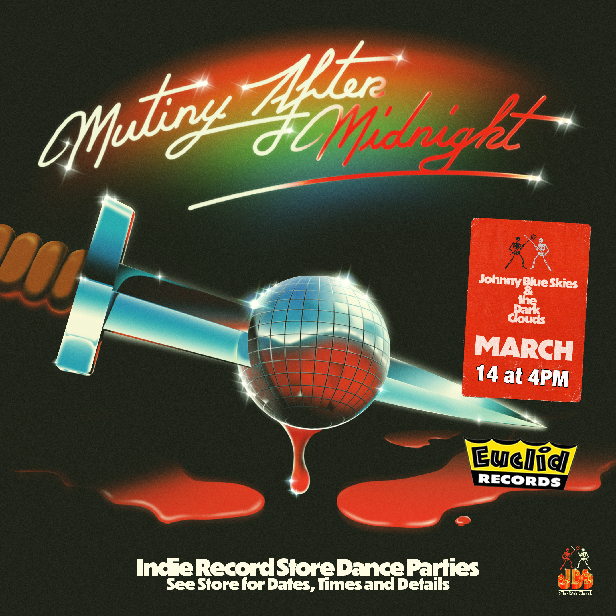 Johnny Blue Skies Dance Party Release Event, March 14 at 4pm