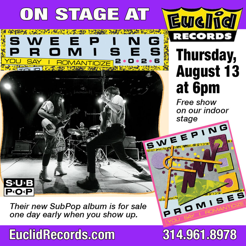 Sweeping Promises show at Euclid Records, August 13 at 6pm