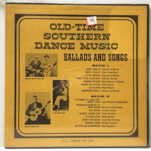 Old-Time Southern Dance Music Ballads and Songs