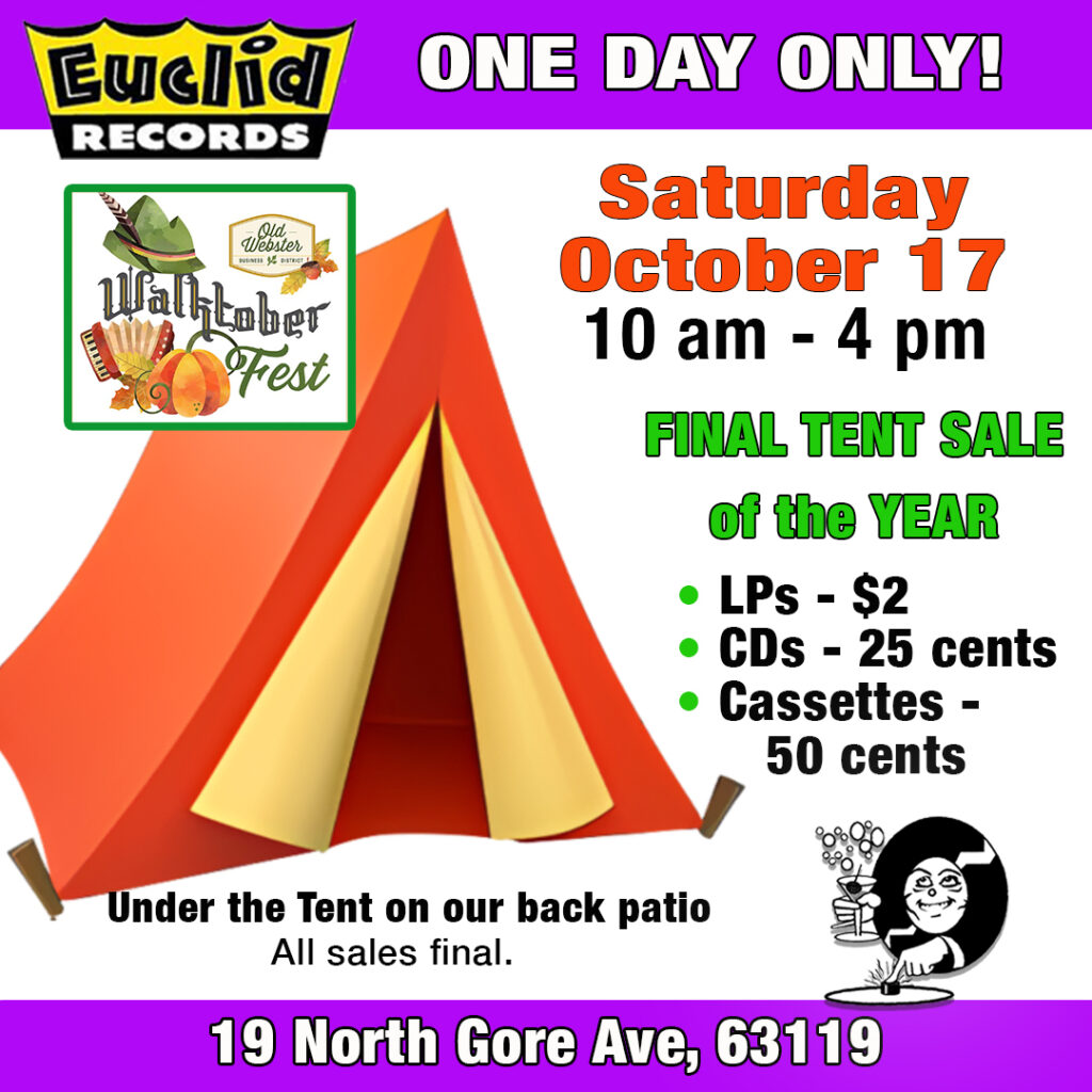 Euclid Records final tent sale, October 17, 2026
